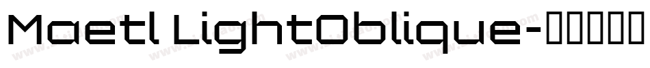 Maetl LightOblique字体转换